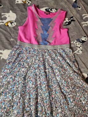JoJo's Closet - Sleeveless Sequin Dress Lightning Bolt - Girl's Size 4/16